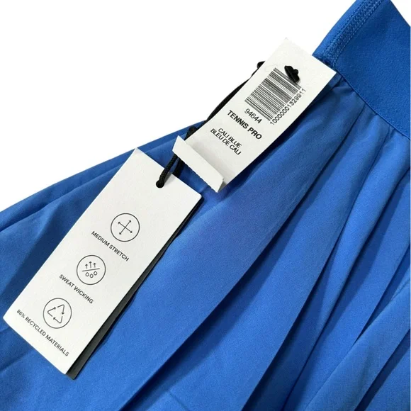 NWT Aritzia TNAction Tennis Pro Skirt Cali Blue XS Pleated Athletic Skort - Picture 4 of 11